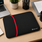 Reversible Laptop Sleeve, Black/Red, Water Repellent, Slim Fit image 1
