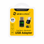 Zemro USB WiFi 5 & Bluetooth 5.0 Adapter | AC600 Dual Band 2.4GHz/5GHz Wireless Dongle image 1