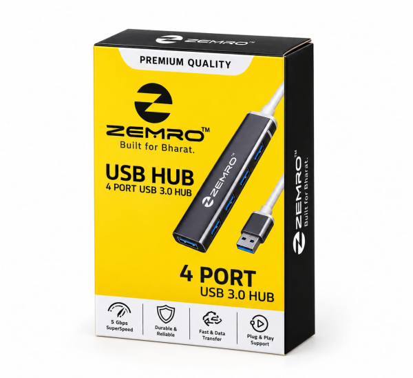 ZEMRO 4-Port USB 3.0 Hub Adapter
