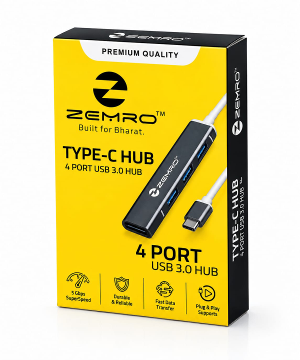 ZEMRO Type-C 4-Port USB 3.0 Hub