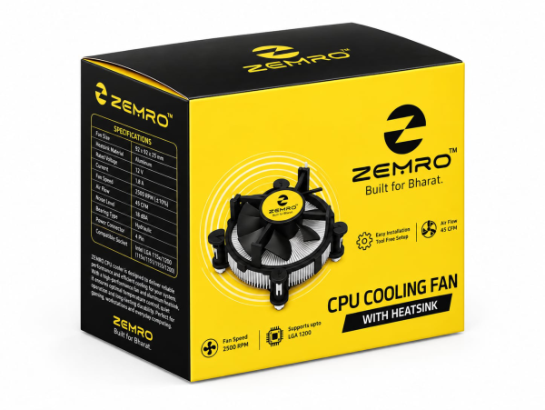 ZEMRO CPU Cooling Fan with Heatsink